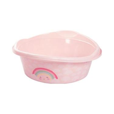 Imagem de Bacia de Bebê Infantil Decorada Ursinho 17,5 Litros PlasUtil Azul e Ro