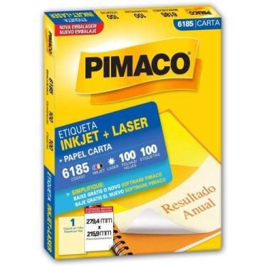 Imagem de Etiqueta Carta 6185 100 FLS 279,4 X 215,9 MM - Pimaco
