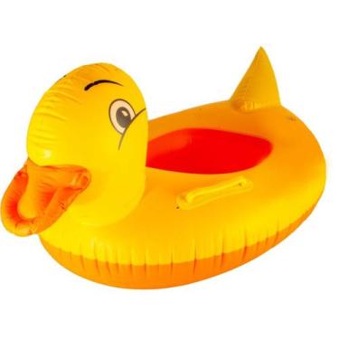 Imagem de Boia Bebê Patinho Com Assento Alça Infantil Piscina Praia - DM Toys