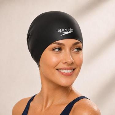 Imagem de Touca de Natação em Silicone Ladies Cap Preto - Speedo, Preto, ÚNICO