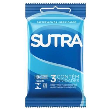 Imagem de Preservativo Masculino Lubrificado Sutra com 3 Unidades