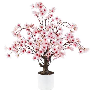 Imagem de Árvore Artificial de Flor de Cerejeira Caxchiling 61 cm, Vaso Rosa