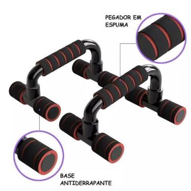 Imagem de Barra De Apoio Flexão De Chão De Braço Suporte Fixo Push Up Ergonômica