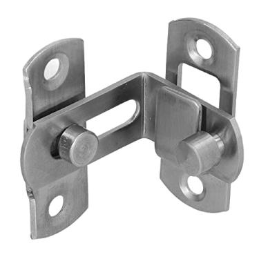 Imagem de Fechadura de portas giratórias, travas deslizantes de porta giratória de resistência à ferrugem em aço inoxidável prateado para salas de reuniões para janelas