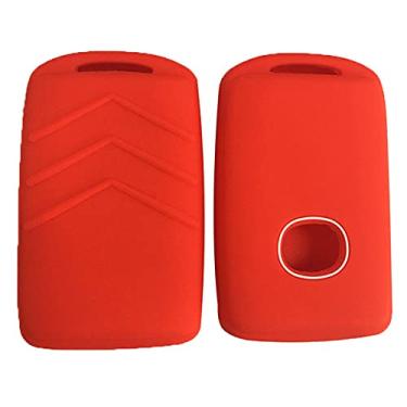 Imagem de YJADHU Capa de silicone para chave de carro, adequada para Mazda 3 Alexa CX-30 CX30 CX5 CX 5 CX-5 CX8 CX9 CX4 2019 2020, vermelho 1 unidade