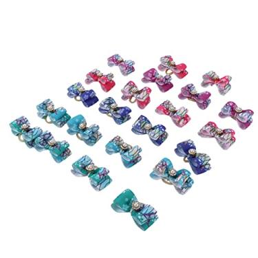 Imagem de Cocar de filhote de cachorro, cachinhos coloridos e elegantes para cabelo de animal de estimação com elástico para cães para gatos