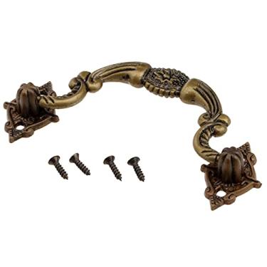 Imagem de 2 pcs puxar punho maçaneta de plástico armário do vintage botões de porta parafusos armário armário guarda-roupa antique bronze móveis hardware YYDFPIIA