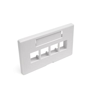 Imagem de Leviton 49910-HW4 Placa frontal modular QuickPort de 4 portas (Herman Miller), branca