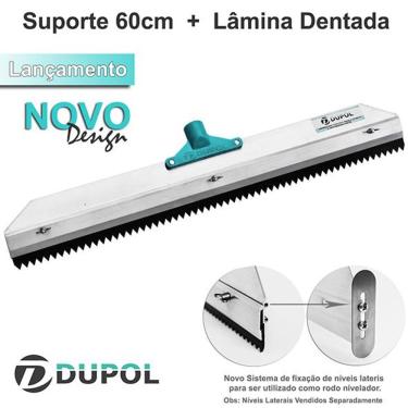Imagem de Rodo Dentado 60cm Alumínio Reforçado + Lâmina Dentada 60cm