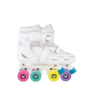 Imagem de Patins Color  Mor Tamanho Regulável P (30-33) Branco