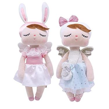 Imagem de Boneca Metoo Angel, Kit com 2 Bonecas e 2 Sacolas, IBMKIDS (Cisne e Rosa)