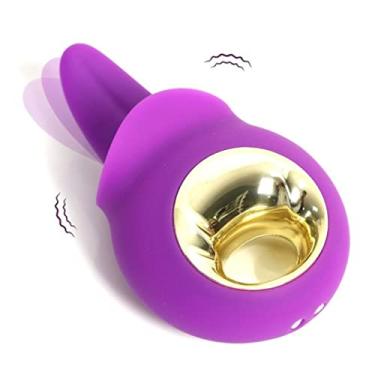Imagem de Vibrador da Língua do Clitóris Com 8 Modos Fortes da Vibração Mini Lambendo Estimulador do Mamilo Massageador Erótico Recarregável Zatla