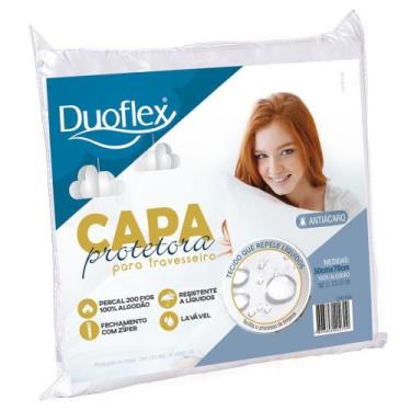 Imagem de Capa Protetora Travesseiro Impermeável Duoflex 200 Fios Com Zíper