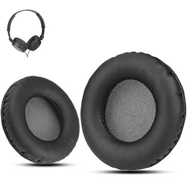 Imagem de Krone Kalpasmos Almofadas de substituição de fones de ouvido de 75 mm para fones de ouvido Audio Technica ATH S200BT, capas de fone de ouvido de substituição para Sony MDR-NC6, AKG K518LE, preto e