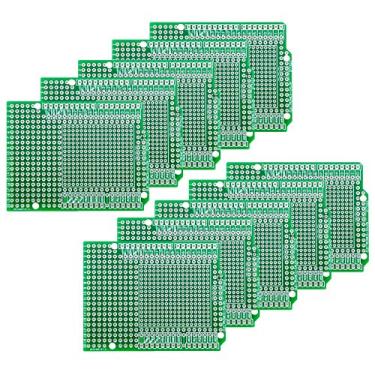 Imagem de Electronics-Salon 10 peças protótipo PCB para Arduino UNO R3 placa de proteção DIY, combo 2 mm + 2,54 mm passo.