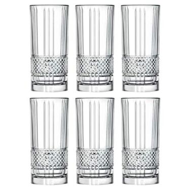 Imagem de Highball – Vidro – Conjunto de 6 – Hiball Glasses – Cristal sem chumbo – Belo design – Copos para beber – para água, suco, vinho, cerveja e coquetéis – 340 ml - da Barski - Feito na Europa
