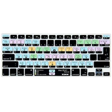 Imagem de Capa de teclado XSKN OS X com atalhos para MacBook Air 13, Pro 13 15 17 (versão EUA/UE), modelo A1278 A1286 A1297 A1342 A1369 A1398 A1425 A1466 A1502