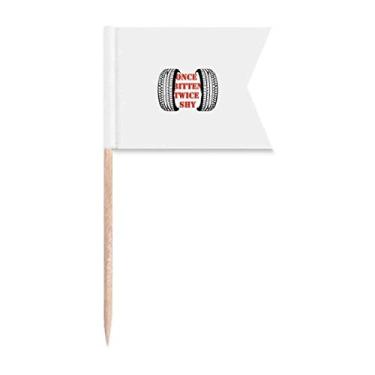 Imagem de Experiência Impressão de Pneus Provérbios Bandeiras de Palito de Dente, Marcação de Rotulagem para Bolo de Festa Prato de Queijo