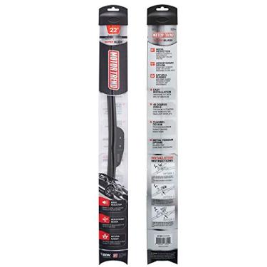 Imagem de Motor Trend WP322322 55,88 cm x 2 (pacote com 2 para para-brisa frontal) FlexBlade Premium Beam Wiper Blade – 50% de vida mais longa, borracha natural de , corte de precisão de 45 graus (22 polegadas)