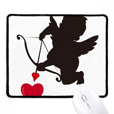 Imagem de Mousepad Love Cupid Angel estampa de coração borda costurada tapete de borracha para jogos