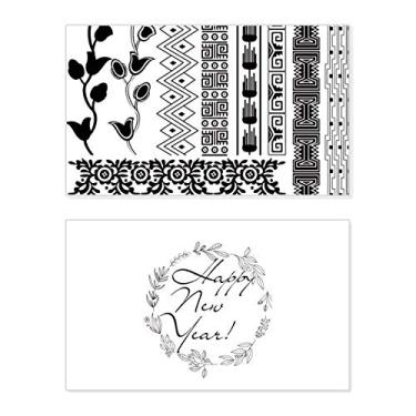 Imagem de Ancient Egypt Flowers Abstract Pattern New Year Festival Greeting Card Bless Message Gift