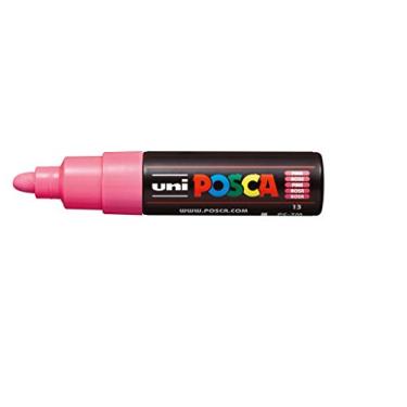 Imagem de POSCA, UNI, Caneta Marcador PC-7M, Ponta Bullet Bold, traço de 4,5mm a 5,5mm, Rosa, Caixa com 6 unidades