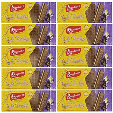 Imagem de Kit c/10 Wafers Bauducco 140g - Triplo Chocolate
