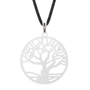 Imagem de Colar Árvore da Vida com Aro 30mm - Sunshine Cristais Cor:Prata