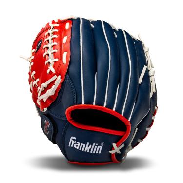 Imagem de Franklin Sports Luva de beisebol e softbol - Field Master - Luva de beisebol e softball, vermelha, branca, azul, 30,5 cm