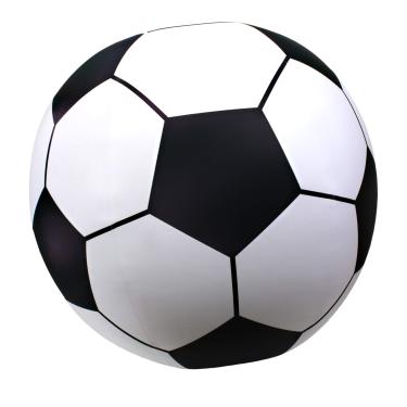 Imagem de GoFloats Bola de futebol gigante inflável – feita de vinil de , preto e branco, 6,3 cm
