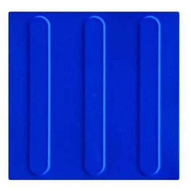 Imagem de Piso Tátil Pvc Direcional Azul  250X250X5Mm 16 Peças 1M²