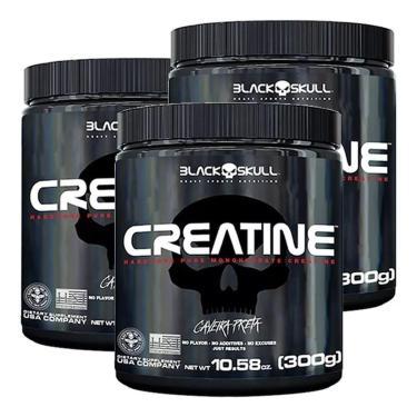 Imagem de KIt 3X Creatina 100% Pura (300g) Black Skull-Unissex