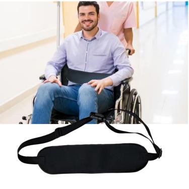 Imagem de Cinto Segurança Cadeirante Abdomên Protetor Cadeira Roda Alça Ajustável