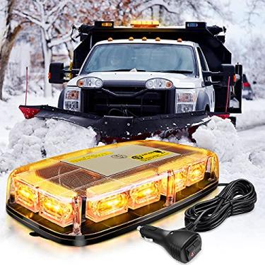 Imagem de Nilight Luzes estroboscópicas de teto de 30,5 cm, 48 LEDs, luz de perigo, aviso de segurança de emergência, barra piscante, suporte magnético, 12 V, 24 V, carros, caminhões, tratores, limpa-neve,