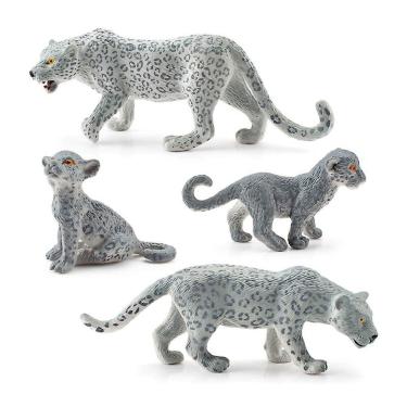 Imagem de 4pcs Simulação Wild Plateau Animal Leopard Modelo das Crianças