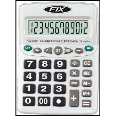 Imagem de Calculadora de Mesa, 12 Dígitos, Prata, Rio de Ouro