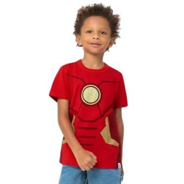 Imagem de Camiseta Homem De Ferro Vermelha Infantil Malwee Kids 109223
