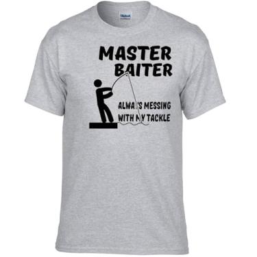 Imagem de Camiseta Master Baiter - Engraçado Rude Adulto Top Pesca Equipamento Fantasia Vestido (p, preto)