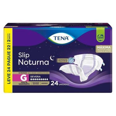 Imagem de Fralda Descartável Adulto Tena | Noturno Slip Tamanho G - 3 Pacotes com 24 Tiras