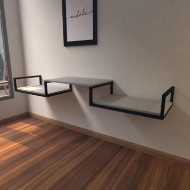 Imagem de Aparador Industrial Cinza Moderno Cantinho Café Escritorio Simples Sala Estar Quarto