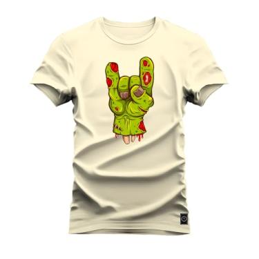 Imagem de Camiseta Plus Size Premium Malha Confortável Estampada The Rock Show Perola G4
