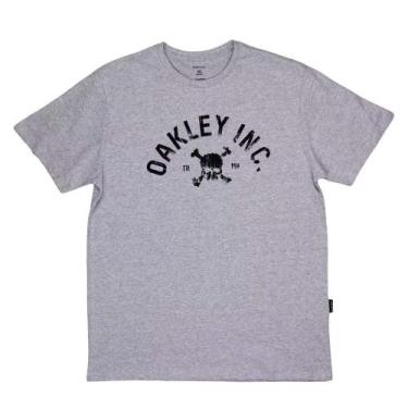 Imagem de Camiseta Oakley Inc Skull Tee Heather Grey