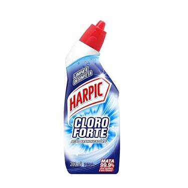 Imagem de Harpic Cloro Forte - Desinfetante Sanitário Líquido Desodorizador, 200ml, Azul
