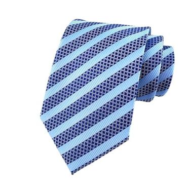 Imagem de GGWMSKRH Gravata masculina 1 peça masculina 8 cm carreira gravata listrada camisa de negócios, J, tamanho �nico