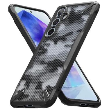 Imagem de Ringke Fusion-X [recortes precisos para lentes de câmera] Capa protetora compatível com Samsung Galaxy A55, capa protetora resistente à prova de choque com amortecedor aumentado, design militar -