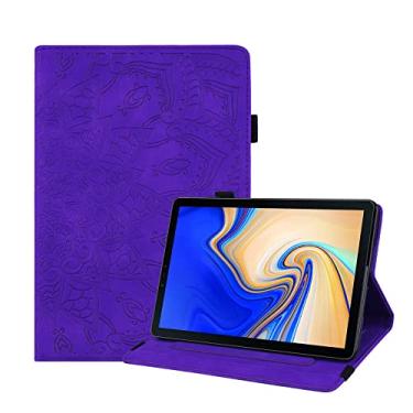 Imagem de YBFJCE Capa para Samsung Galaxy Tab S4 de 10,5 polegadas, capa protetora fina com suporte para lápis, capa fólio de couro PU premium para Samsung Galaxy Tab S4 de 10,5 polegadas (SM-T830/T835), roxo