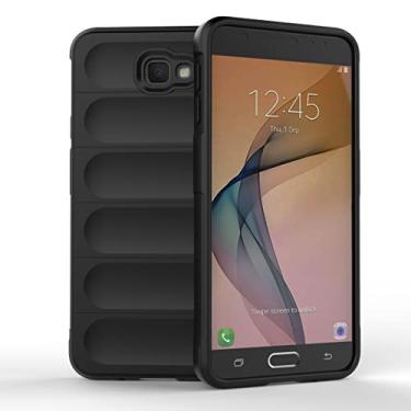Imagem de Elubugod Capa para Samsung Galaxy J7 Prime, capa macia de TPU para celular Samsung SM-G611M/DS Galaxy J7 Prime 2 / SM-G611FF/DS SM-G611MT/DS/SM-G610F/DS Capa preta