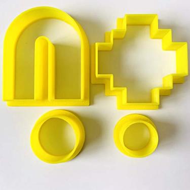 Imagem de CHENRUI 4 cortadores de argila de polímero em forma de U, cortador de brinco de plástico para fabricação de joias