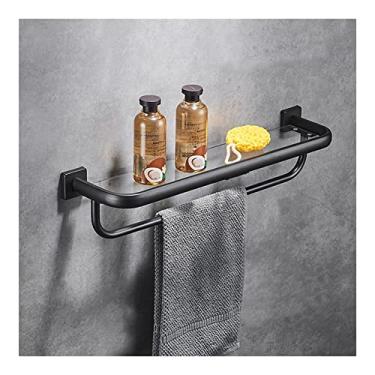 Imagem de ANNBKA Prateleiras de chuveiro de aço inoxidável 304 prateleiras de banheiro ferragens, suporte polido chorme de vidro, prateleira de parede perfurada suporte de toalha trilho de chuveiro (cor: D 30