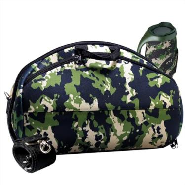 Imagem de Case Bolsa Capa Protetora Compatível com Caixa de Som Boombox 2 3 Impermeável com Bolso e acessórios, Alça de mão reforçado e Alça de Ombro Regulável (Capa JBL Boombox 1 2 3 Camuflada)